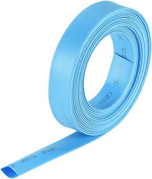 Heat Shink Tubing, 5/16"(8mm) Dia 13.7mm Flat Width 2:1 Ratio Shrinkable Tube Cable Sleeve 10ft - Blue