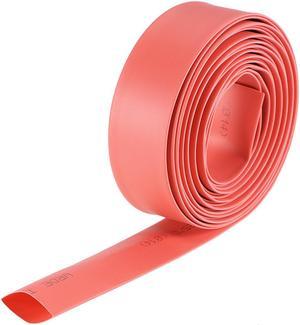 Heat Shink Tubing, 14mm Dia 23mm Flat Width 2:1 Ratio Shrinkable Tube Cable Sleeve 10ft - Red