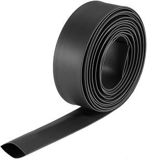 Heat Shink Tubing, 14mm Dia 23mm Flat Width 2:1 Ratio Shrinkable Tube Cable Sleeve 10ft - Black