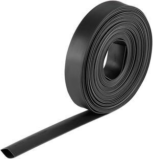 Heat Shink Tubing, 1/2"(12mm) Dia 20mm Flat Width 2:1 Ratio Shrinkable Tube Cable Sleeve 7m - Black