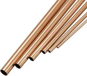 Copper Tube, 2mm 3mm 4mm 5mm 6mm 7mm OD x 0.2mm Wall Thickness 300mm Length Seamless Round Pipe Tubing, Pack of 6