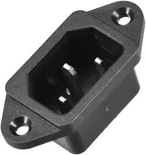 AC 250V 10A Panel Mount 3 Pins IEC320 C14 Inlet Power Socket 1Set