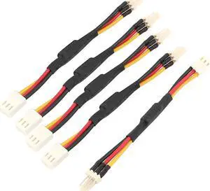 Computer Case Fan 3P Reduce Speed Noise Resistor Cable 5Pcs