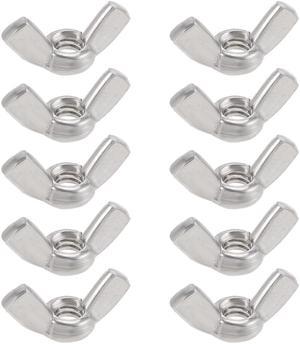 1/4"-20 Wing Nuts 304 Stainless Steel Hurricane Shutters Butterfly Nut Hand Twist Tighten Fasteners Parts 10pcs