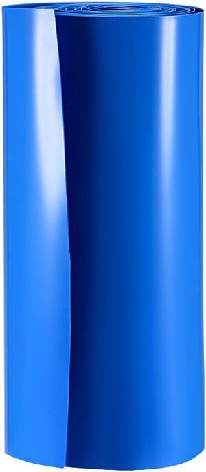 Battery Wrap, 220mm Flat Width 140mm Dia 3 Meters PVC Heat Shrink Tube Wraps for Big Battery Pack Blue