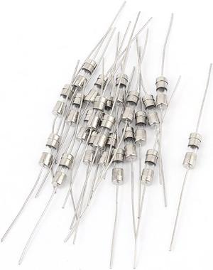 20pcs AC 250V 6.3A 4x11mm Fast-blow Acting Axial Lead Glass Fuse