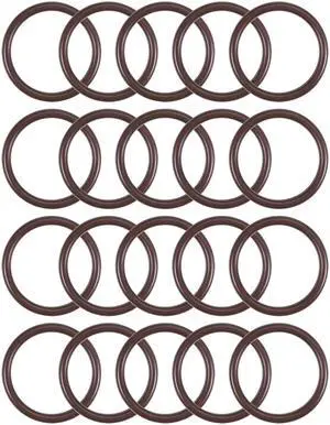 Fluorine Rubber O-Rings 19mm OD 15mm ID 2mm Width, Metric FKM Sealing Gasket, Pack of 20