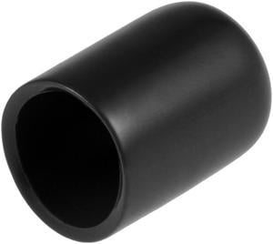 80pcs Rubber End Caps 11mm ID Vinyl Round End Cap Cover Screw Thread Protectors Black