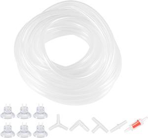 Silicone Tubing Kit 4mm ID 6mm(1/4") OD 5m Aquarium Pump Hose Silicone Rubber Tube Clear