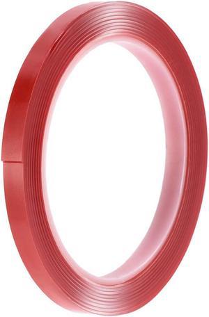 5/16 Inch x 9.5Ft Heat Resistant Acrylic Double Sided Adhesive Tape for Touch Screen Repairing 1mm Thickness Clear with Red Protect Film