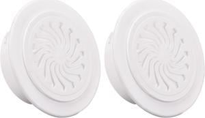 Round Vent Cover, ABS Plastic Adjustable Air Vent Cover White for 3.1" - 3.5" Diameter Hole 2pcs