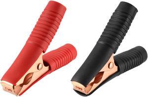 Battery Test Clips 80 Amp Insulated Clamp for Automotive Car, Black Red 2pcs