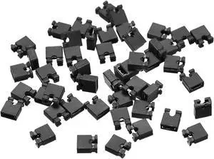 50pcs 2mm Standard Pin Header Jumper Cap Short Circuit Connection Cap Mini Micro Jumper Bridge Plug Black