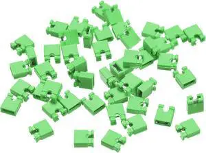 50pcs 2.54mm Standard Pin Header Jumper Cap Short Circuit Connection Cap Mini Micro Jumper Bridge Plug Green