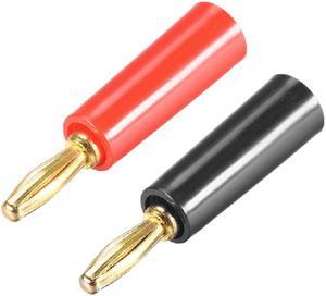 4mm Banana Speaker Plug Screws Cable Plugs Connectors Black Red Jack Connector 20pcs