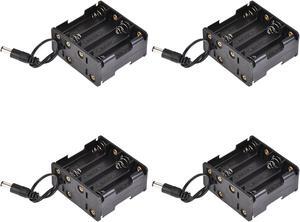Battery Case Storage Box 8 Slots x 1.5V DC Connector Wired Lead for 8 x AA Battery 4Pcs