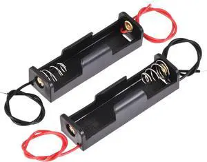 Battery Case Storage Box 1 Slot x 1.5V 2-Wire Lead for 1 x AA Battery 10 Pcs