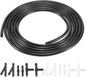 Windshield Washer Jet Nozzle Hose Tube Kit 3 Meters Washer Fluid Hose and 12 Connectors for Universal Car SUV Pickup Auto Vehicles