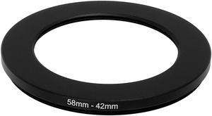 Camera Parts 58mm-42mm Lens Filter Step Down Ring Adapter Black