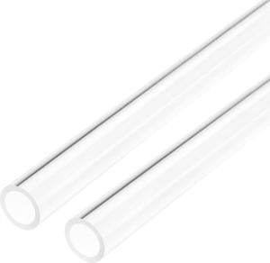 2pcs Clear Rigid Acrylic Pipe 12mm ID x 16mm OD x 0.5m, 2mm Wall Round Tube