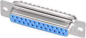 D-sub Connector DB25 Female Socket 25-pin 2-row Port Terminal Breakout for Mechanical Equipment CNC Computers Blue Pack of 1