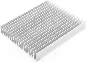 120mm x 100mm x 18mm Aluminum Slotted Cooling Fin Heatsink Silver Tone