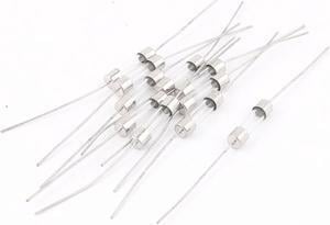 Electrical Double Cap Axial Leaded Glass Tube Fuses 5 x 20mm 250V 2A 10pcs