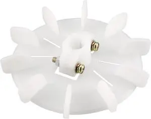 1Pcs 129*14mm Round Shaft Replacement White Plastic 10 Impeller Motor Fan Vane