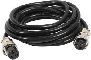 GX16 3 Pins Double Female Head Aviation Socket Connector Electrical Cable 2m