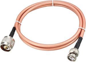 Low Loss RF Coaxial Cable Connection Coax Wire RG-142 N Male to BNC Male 90cm