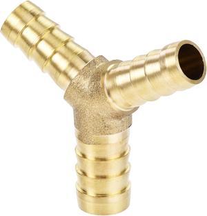 Reducing Barb Hose Fitting Y Shape Pipe Connector Brass 1/2" x 3/8" x 3/8"