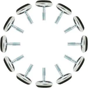 M6 x 13 x 30mm Leveling Feet Adjustable Leveler for Furniture Chair Leg 12pcs