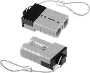 6 Gauge Battery Quick Connect Disconnect Kit 50A Steel Wire Harness Connector for Winch Auto Car Trailer Driver, Grey, 2pcs