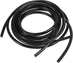 2pcs Universal 200cm 6.5ft Windshield Wiper Washer Hose Washer Fluid Hose Replacement for Car Black
