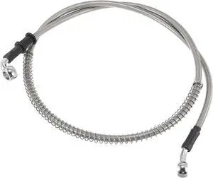 Universal 110cm 43.31" Motorcycle Brake Clutch Oil Hose Line Pipe Hydraulic Reinforced Stainless Steel Braided Silver Tone