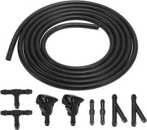 Front Windshield Washer Nozzles Kit for Hyundai Sonata 2.2 Meters Windshield Washer Hose with 6pcs Connectors Replaces 98630YY000