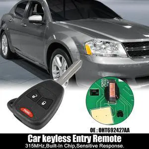 Replacement Keyless Entry Remote Car Key Fob OHT692427AA 315MHz for Dodge Avenger Charger Caliber Durango for Ram 3 Button with Door Key