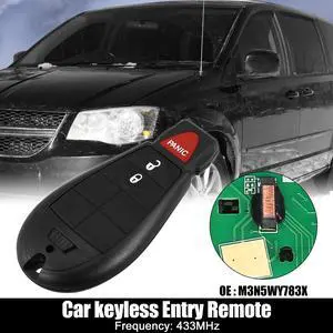 M3N5WY783X 433Mhz Car Keyless Entry Remote Key Fob for Dodge Charger 3 Buttons