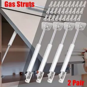 2 Pair 100N/22Lbs Universal Gas Struts Shocks Lift Supports Struts Silver Tone for Car Truck RV Boat
