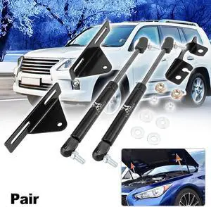 Pair Front Hood Gas Struts Springs Shocks Black for Suzuki Jimny JB64W JB74W 2018-2021