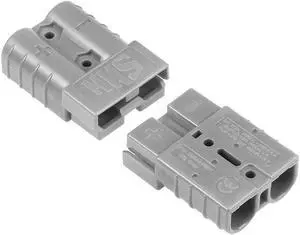 6 Gauge Battery Quick Connect Disconnect 50A Wire Connector for Winch Auto Car Trailer Driver, Grey, 2pcs