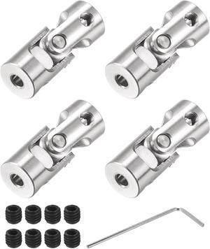 3mm to 3.17mm Inner Dia Rotatable Universal Joint Shaft Coupling L23 x D9 with Screws and Wrench for RC Model Pack of 4