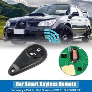 2 Button Car Keyless Entry Remote Control Key Fob Proximity Smart Fob NHVWB1U711 for Subaru Forester Impreza 2005-2008 433MHz