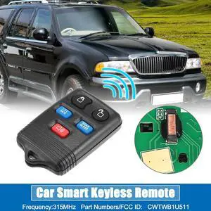 5 Button Car Keyless Entry Remote Control Replacement Key Fob Proximity Smart Fob CWTWB1U511 for Lincoln Navigator 2003-2007 315MHz