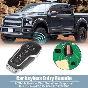 902MHz M3N-A2C31243300 Replacement Smart Proximity Keyless Entry Remote Key Fob for F150 F250 F350 F450 2015-2017 for Ford Expedition 2016-2017 5 Buttons 49 Chip