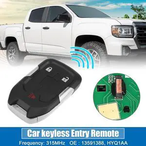 3 Button Car Keyless Entry Remote Control Replacement Key Fob Proximity Smart Fob HYQ1AA for GMC Terrain 2018-2019 315MHz