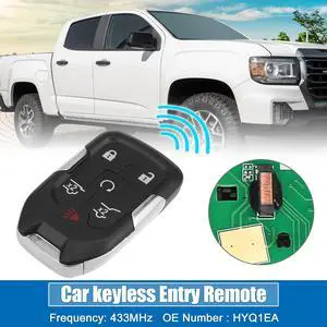 6 Button Car Keyless Entry Remote Control Replacement Key Fob Proximity Smart Fob HYQ1EA for Chevy Tahoe 2015-2020 433MHz 46 Chip