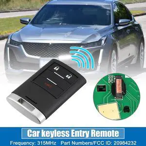 3 Button Car Keyless Entry Remote Control Replacement Key Fob Proximity Smart Fob NBG009768T for Cadillac SRX 2010-2015 315MHz PCF7952 Chip