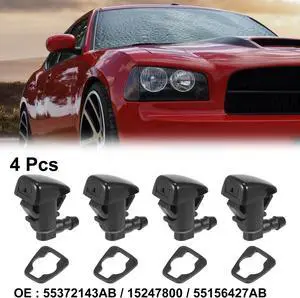 4pcs Car Front Windshield Washer Nozzles for Jeep Grand Cherokee 2005-2016 for Pontiac G6 2005-2010 Replaces 55079049AA