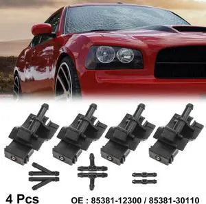 4pcs Car Front Windshield Washer Nozzle Jet Spray Single Hole for Toyota Corolla Camry 85381-12300